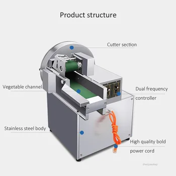 Daržovių cutter komercinės multi-funkcija automatinis virtuvės, valgyklos, mažas daržovių, vaisių elektros daržovių pjaustymo mašina