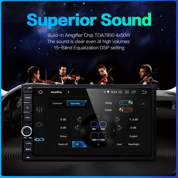 Dasaita Android 10.0 Universalią 2-Din Car Stereo Multimedijos Sistemos 7