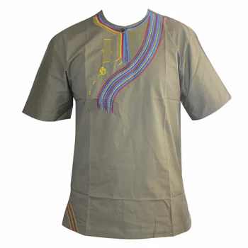 Dashikiage Vyrų Afrikos Slim Siuvinėjimas, marškinėliai Tradicinė Derliaus Malyje Nigerijos Gimtoji Ankaros į Viršų