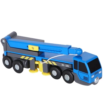 Daugiafunkcinis Žaislas Traukinio Rinkinį Priedai Mini Krano Sunkvežimių Žaislas Vheicles Vaikams Žaislas Suderinama su Medinių Bėgių Geležinkelio
