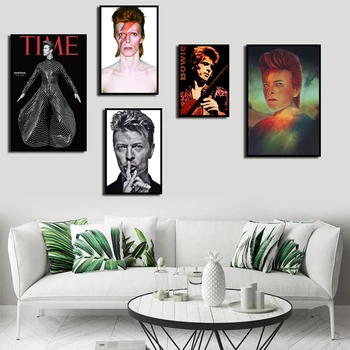 David Bowie Pop Muzikos Legenda, Dainininkas Plakatas Drobės Tapybos Sienos Menas Šiuolaikinio Gyvenimo Kambario, Namo Apdaila
