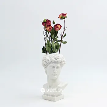 David Krūtinė Gėlių Vaza Statula Michelangelo Buonarroti Meno Skulptūros, Statulėlės Dervos Amatų Namų Puošybai R402