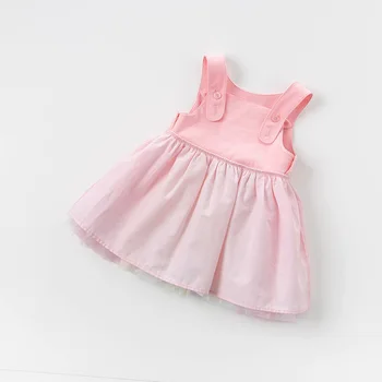 DBJ13455 dave bella pavasario kūdikiams, kūdikių mergaitės gėlių akių laišką suknelė lolita šalies petnešos suknelė bamblys vaikų drabužiai