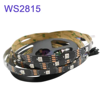 DC12V 50m WS2815 smart pikselių led šviesos juostelės;IP30/IP65/IP67;Adresuojamo Dual-signalas Smart led juostos juostos;30/60 taškų/led/m;