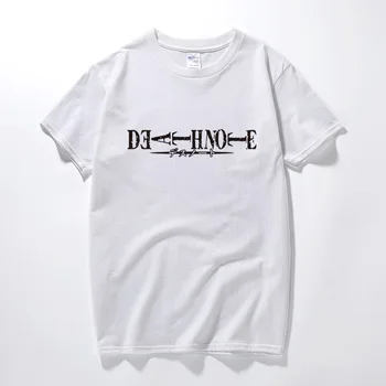 Death Note Logotipas Unisex marškinėliai Vasaros Top Atsitiktiniai trumpomis Rankovėmis marškinėliai Camisetas Hombre Mados drabužiai
