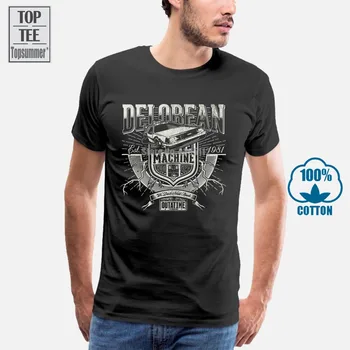 Delorean Laiko Mašina Atgal Į Ateitį T-Shirt Vyrams Marškinėliai 3D Motociklo Juokinga T-Shirt Cool Marškinėliai Paprasto Marškinėliai Vyrams Marškinėlius