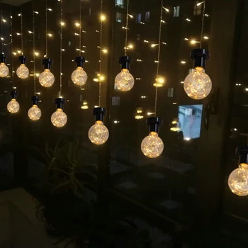 Derliaus 0.8 W Kaitrinės Varinės Vielos G80 LED Lemputė E27 Bazė Rutulio Formos Dekoratyvinis Atostogų Vestuvės, Kalėdos, Šiltai Balta
