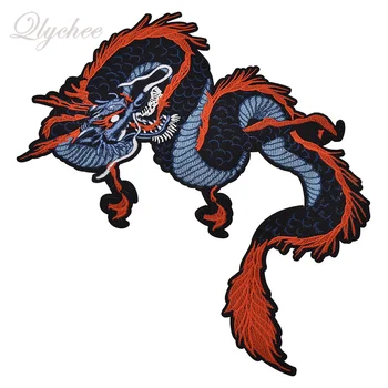 Derliaus Kinijos Tradicinės Raudonas Blue Dragon Siuvinėjimo Dėmės 