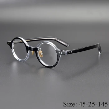 Derliaus Kokybės Acetato akiniai klasikinio apvalus rėmo HP202 akiniai moterys vyrai originalo langelyje atveju recepto objektyvas nemokama laivas