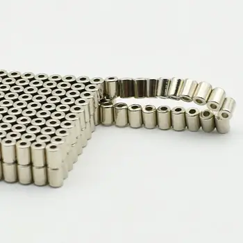 Diametraliai Magnetas Mini Dia. 2.5x1x3.4mm NdFeB Vidinė Skylė 1mm N42 Vibracijos Variklio Magnetas Neodimio Nuolatiniai Magnetai