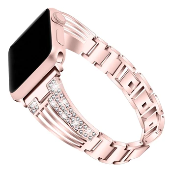 Diamond jewelry riešo dirželis, Apple Watch band 44mm 40mm iwatch serice 5/2/1 