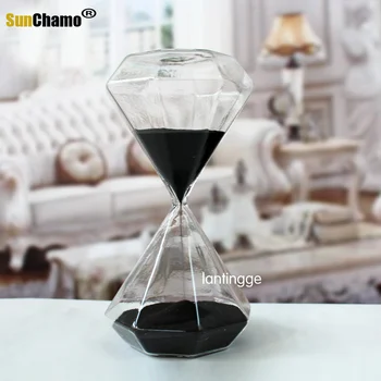 Didelis 30 Minučių Diamond smėlio laikrodis Dovana Kambarį baldus Valentino Dienos Dovana smėlio laikrodis Laikmatis Dekoravimas Ornamentais
