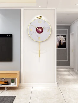Didelis Dekoratyvinis Sieninis Laikrodis Švytuoklinis Modernus Nordic Dizainas Paprastas Dailės Sieninis Laikrodis Skaitmeninis Reloj Freskos Namų Puošybai 60wcc