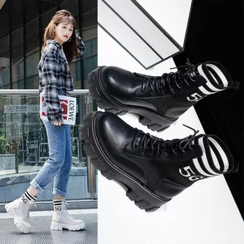 Didelis dydis 26 cm merginos rudenį mokyklos batai moteriški batai pleištai moteris odiniai batai moterų avalynė