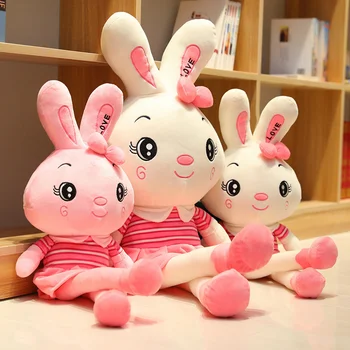 Didelis, Mielas MEILĖS Triušis Pliušinis Žaislas Įdaryti Minkštas Rabbit Lėlė Baby Vaikų Žaislus, Gyvūnų Žaislas, Gimtadienis, Kalėdos, Valentino Dovana Mylėtojas