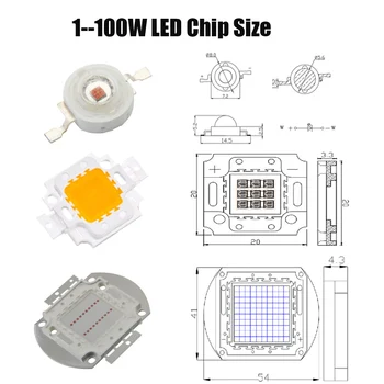 Didelės Galios LED, COB SMD Lempa Lemputes Chip 1 3 5 10 20 30 50 100W Geltona Oranžinė Rožinė Gintaro Golde Cyan 1 3 5 10 20 30 50 W, 100W