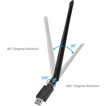 Didelės Spartos 1200Mbps Belaidis 2.4 G 5G USB Wifi Adapterį) LAN Ethernet Dual Band USB Tinklo plokštė Wifi Dongle Nemokama Vairuotojo