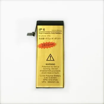 Didelės Talpos 2850mah Aukso Bateriją Už iPhone6 iPhone 6 Baterijos Su nemokamais Įrankiais