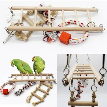 Didmeniniams Papūga Žaislai Papūga Laipiojimo Ju Kabo Kopėčių Tiltas Macaw Narve Kramtyti Apdailos Paukščių Žaislai Naminių Reikmenys #116