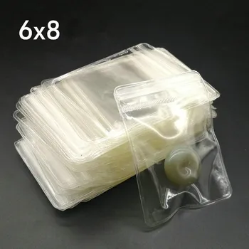Didmeninė 100vnt/daug Storio Baltos spalvos skaidraus Plastiko PVC Ziplock Pakuotės Maišelis Papuošalai, Karoliai, Apyrankės Oksidacijos Įrodymų Saugojimo Krepšiai