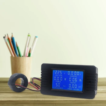 Digital Voltmeter Ammeter AC 110 220V 100A Srovės voltmetras Elektros Energijos Dažnių Galios Koeficientas Detektorius