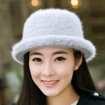 [DINGDNSHOW] 2019 Fedoras Skrybėlę Suaugusiųjų Vilnos Skrybėlę Moterų Šilta žieminė Kepurė Lady Elegantišką Skrybėlę Melonik