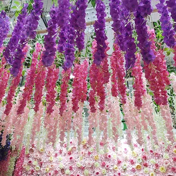 Dirbtinis wisteria gėlių vynuogių lubų 