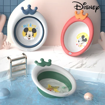 Disney 3 Gabalus Kūdikių Namų Praustuvai PP Plastiko Sutirštės Baby Wash Užpakalis Baseinų Lankstymo Ne Lankstymo Baseinų Šviesos Praustuvai