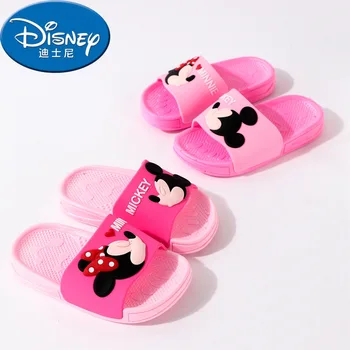 Disney baby vaikų šlepetės vasarą cartoon patalpų minkšto dugno vonios kambarys, vonia tėvų-vaikų Minnie žodis sandalas