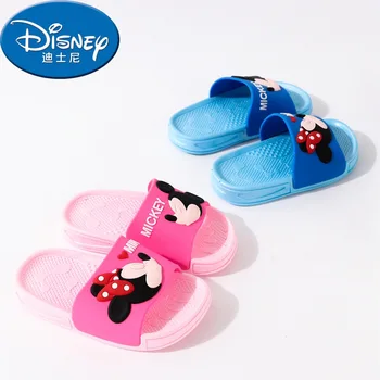 Disney baby vaikų šlepetės vasarą cartoon patalpų minkšto dugno vonios kambarys, vonia tėvų-vaikų Minnie žodis sandalas