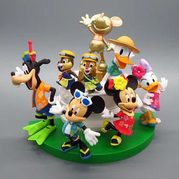 Disney Duomenys Minnie ančiukas Donaldas Pilies Scena Pyragas Apdaila Kolekcijos Modelis figūrėlių, Žaislai Vaikams, Gimtadienio Dovanos