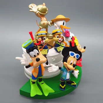Disney Duomenys Minnie ančiukas Donaldas Pilies Scena Pyragas Apdaila Kolekcijos Modelis figūrėlių, Žaislai Vaikams, Gimtadienio Dovanos