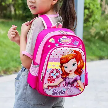Disney Kuprinę 3D Krepšiai, Kuprinės Mokykla Mergaitėms Vandeniui Vaikas Elsa Multi stiliaus Knyga maišelį Vaikai Krepšys, Kuprinė