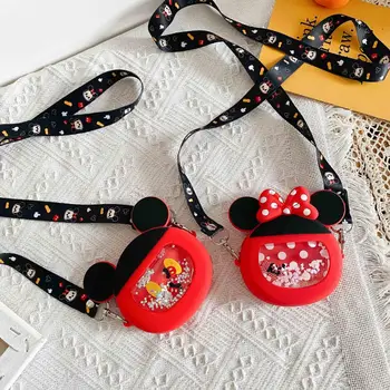 Disney mickey mouse monetų krepšys Vaikų messenger monetos rankinėje Dreni Minnie silikono naujas mielas animacinių filmų 