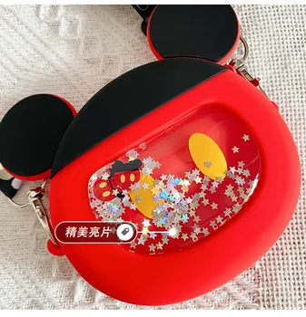 Disney mickey mouse monetų krepšys Vaikų messenger monetos rankinėje Dreni Minnie silikono naujas mielas animacinių filmų 