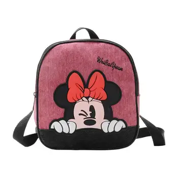 Disney nauja vaikų kuprinės mergaitė animaciją Minnie mouse krepšys mažų vaikų darželio mokyklos maišą knygų maišą mickey mouse drobės kuprinė