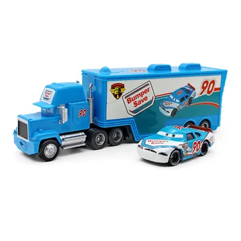 Disney Pixar Automobilių Žaibas Mcqueen 2vnt Nr. 90 Bamperis Išsaugoti Mack Sunkvežimių & Lenktynininkas Diecast Metalo Lydinio Modelis Žaislų Automobiliai Vaikams Dovanos