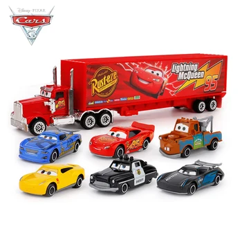Disney Pixar Cars 3 Žaibas McQueen Jackson Audra Cruz Mater Mack Dėdė Sunkvežimių Diecast Metal Automobilio Modelį Boy Toy Nemokamas Pristatymas