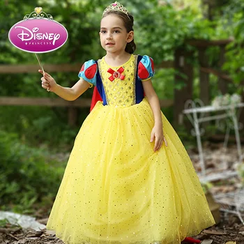 Disney Princesė, Vaikams, Suknelės Mergina Sniego baltumo Kostiumas Princesė Casual Dress Helovinas Kalėdų Vakarėlį Cos Vaikų Drabužiai
