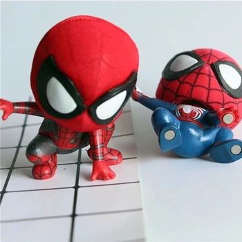 Disney Q Versija Marvel Spiderman Veiksmų Skaičius, Su Magnetu Namų Puošybai Mini PVC Paveikslas Modelis, Lėlės, Žaislai, Automobilių Apdailos