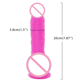 DOMI 20*3.8 cm Stiprus Netikrą Varpos Siurbimo Taurės Tikroviškas Dildo Ilgai Analinio Sekso Žaislai Sekso Produktai Moterims