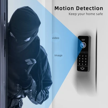 Doornanny Vaizdo Domofonas Namuose Butas WiFi Bevielio Ryšio Build-In Galia Doorbell Doorphone Sistema Tuya Smart Doorlock Atrakinti