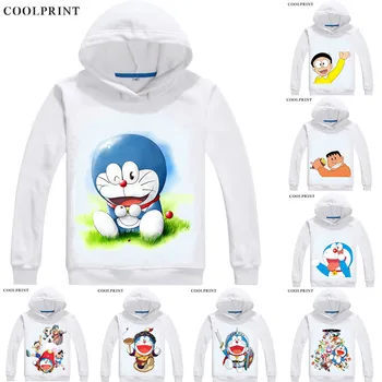 Doraemon Hoodies Gobtuvu Hoodie Anime, Manga Fujiko Fudzijama Stand by Me Doraemon Nobita Nobi Shizuka Minamoto Cosplay Susagstomi megztiniai
