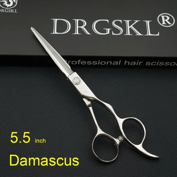 DRGSKL vyresnysis 5.5 colių Damaske pattem kirpykla plaukų žirklės, profesionalios plaukų kirpimo žirklės plaukų kirpimas žirklės