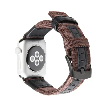 Drobė Odinis Dirželis, Apple Watch band 44mm/40mm iwatch 42mm/38mm Liepė Nailonas apyrankė watchband 