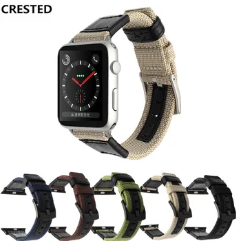 Drobė Odinis Dirželis, Apple Watch band 44mm/40mm iwatch 42mm/38mm Liepė Nailonas apyrankė watchband 