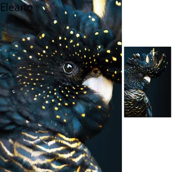Drobė, Tapyba Abstraktaus Meno Papūga Hummingbird Plakatas Interjero Dekoracija Namuose Gyvūnų Aukso Paukščių Nuotraukos Šiaurės šalių Šiuolaikinio Meno