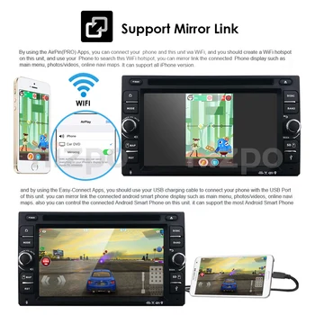 DSP Quad Core Android 10 Automobilių Radijo DVD Multimedia Player 