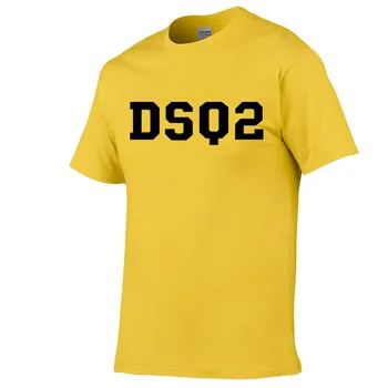 DSQICOND2 Vasaros DSQ2 Laišką Atsitiktinis marškinėliai Vyrams Spausdinti Viršūnes medvilnės, trumpomis Rankovėmis Marškinėlius Harajuku marškinėliai Streetwear T-shirt