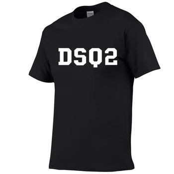 DSQICOND2 Vasaros DSQ2 Laišką Atsitiktinis marškinėliai Vyrams Spausdinti Viršūnes medvilnės, trumpomis Rankovėmis Marškinėlius Harajuku marškinėliai Streetwear T-shirt